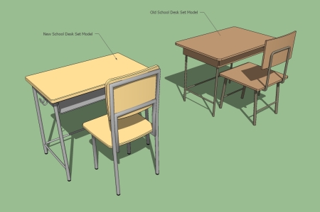 school desk and chair updated 01